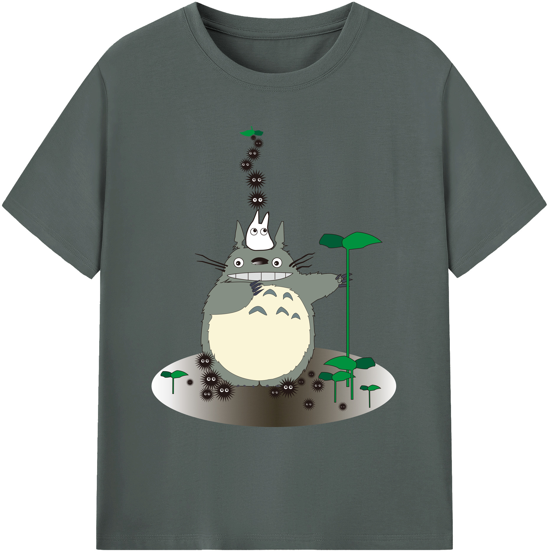 （画像用） となりのトトロ 草壁メイ 草壁サツキ My Neighbor Totoro Satsuki Kusakabe Mei Kusakabe 綿100％ メンズ半袖Tシャツ｜肌触りやわらか＆通気性